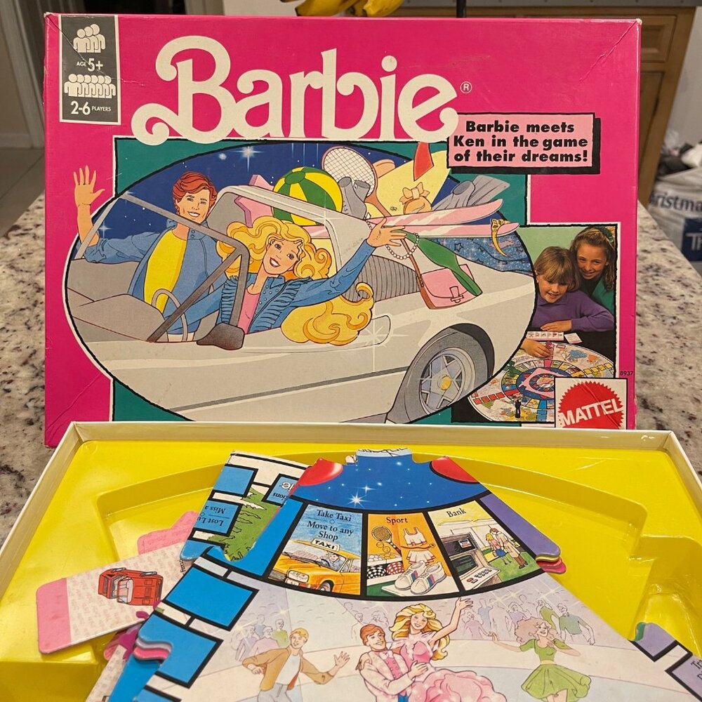 Mattel 1990 Barbie meets Ken in the game of their dreams Board Game #8937